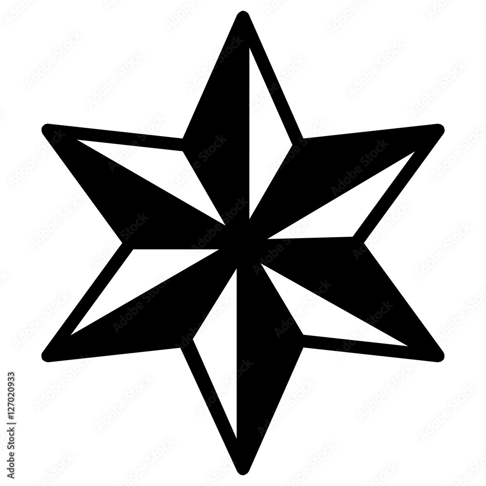 Striped star icon. Decoration object award and success theme. Isolated design. Vector illustration Striped star icon. Decoration object award and success theme. Isolated design. Vector illustration