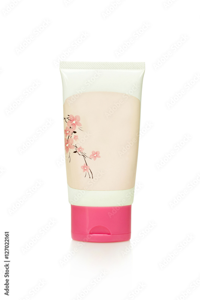 Tube of Cream or Gel white plastic product Tube of Cream or Gel white plastic product