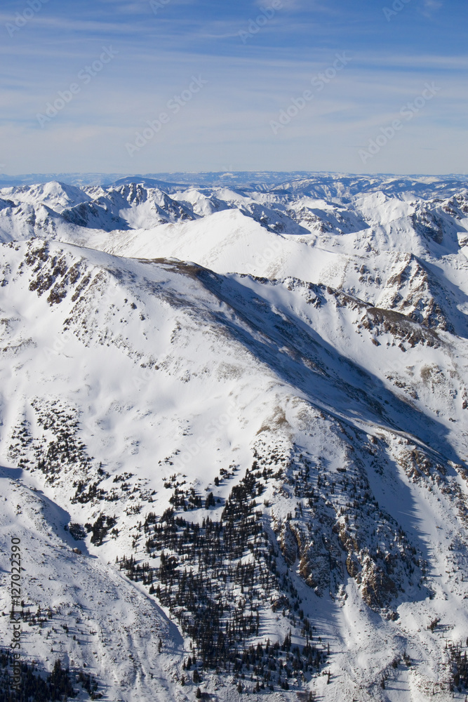 Summit of Mount Elbert Colorado in Winter