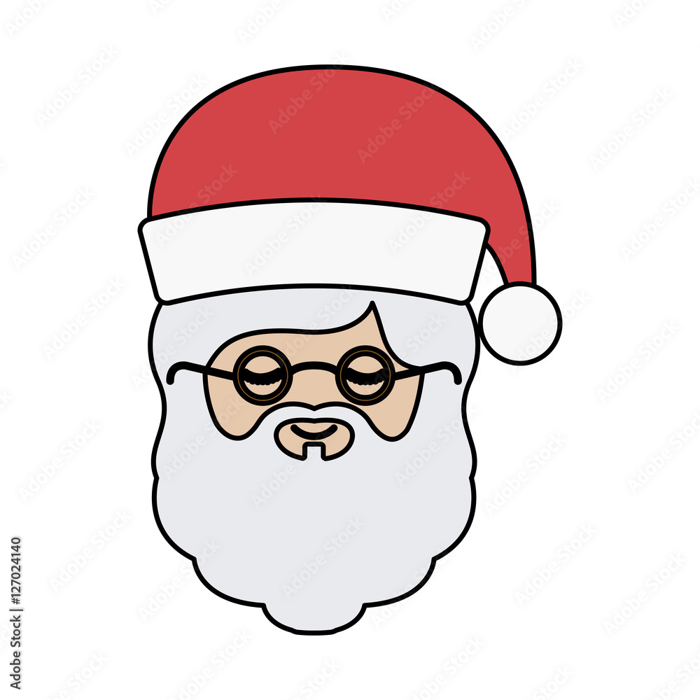 Santa icon. Christmas season decoration and celebration theme. Isolated design. Vector illustration Santa icon. Christmas season decoration and celebration theme. Isolated design. Vector illustration