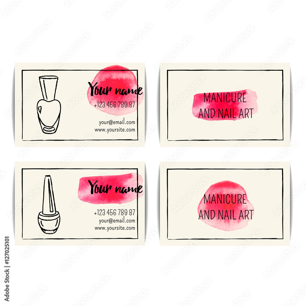 Do a perfect business card for your nail art salon by Raspberryghost |  Fiverr