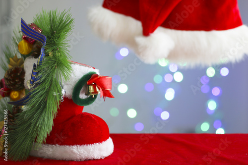 Wallpaper Mural Stock Photo:.Santa cap, boot and gifts Torontodigital.ca