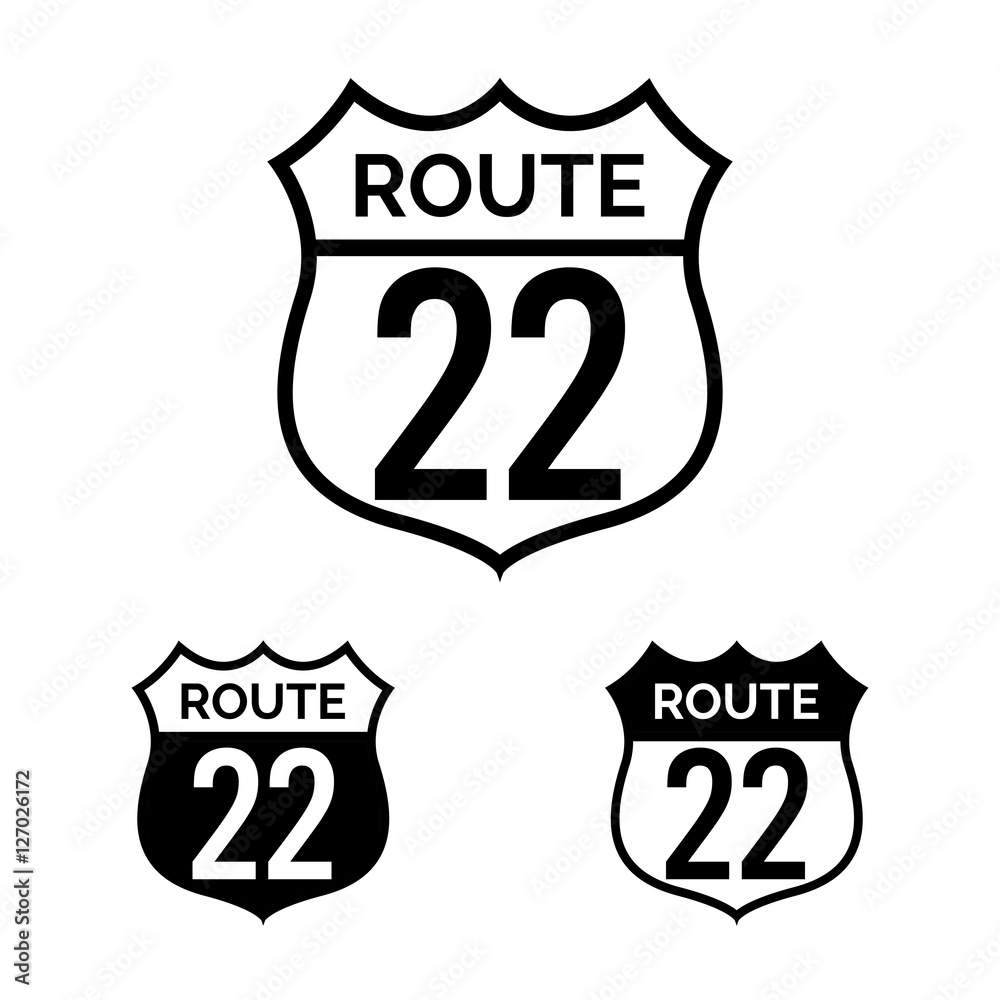 route 22 Stock Vector Adobe Stock