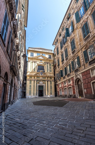 Genoa  Italy  - A big city in northern Italy  capital of the Liguria region  with the largest port and the quaint historic center