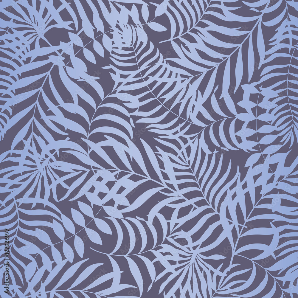 Tropical background with palm leaves