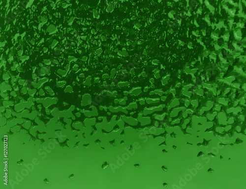 ice on a green background