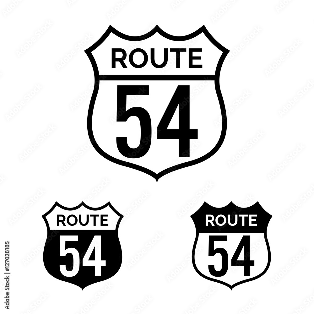 route 54 Stock Vector | Adobe Stock