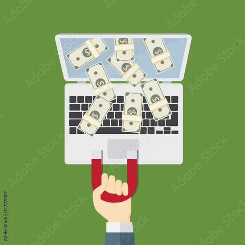 Pull Down Money From Internet With Magnet
