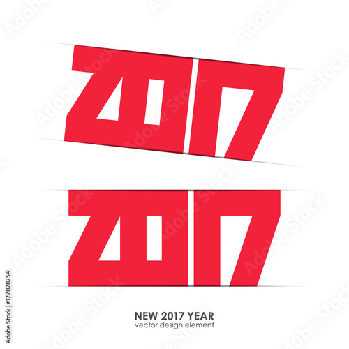 Vector illustration: Design element of 2017. Template for layout of new year poster or banner.
