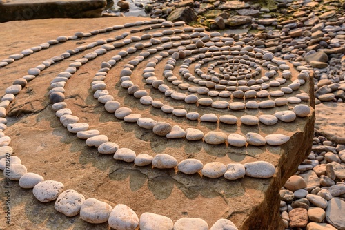 Circles on boulder