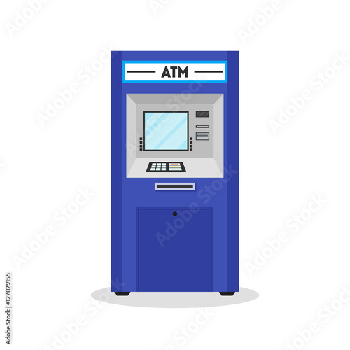 ATM Payment Terminal Auto Teller Machine. Vector