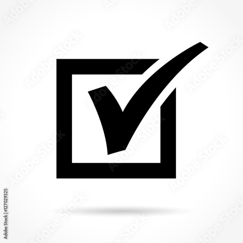check mark icon on white background