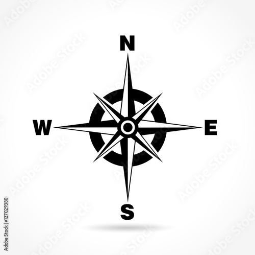 compass icon on white background