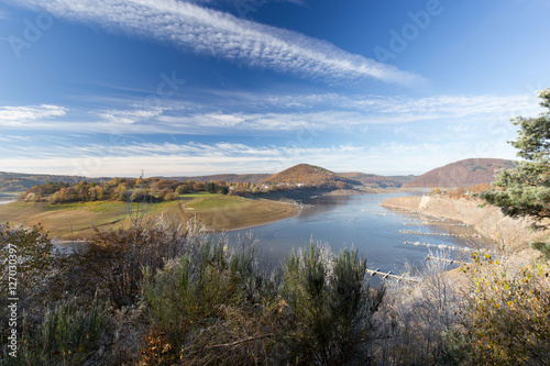 Edersee bei niedrigem Wasserstand