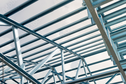 Structure of steel roof.