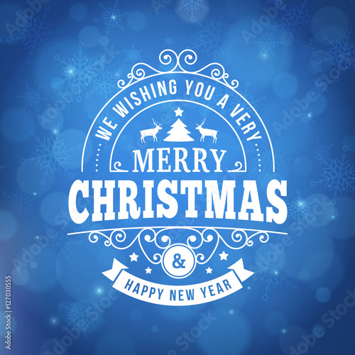 merry christmas vintage line art greeting card background