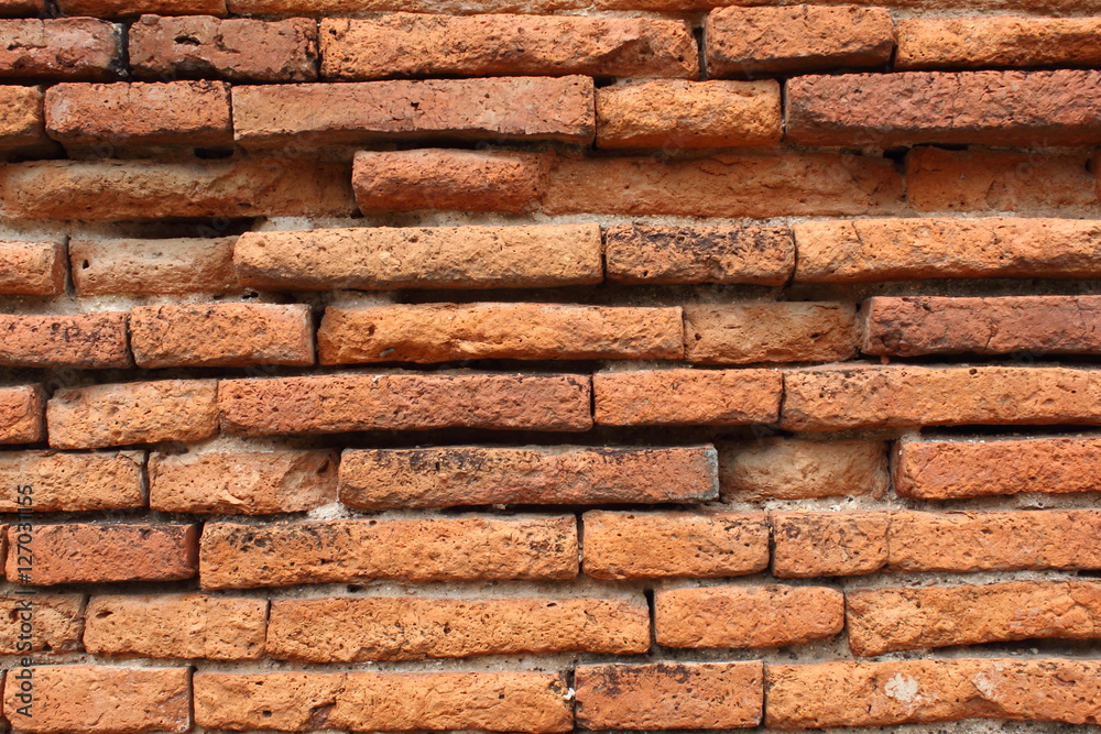 Old brick wall. Abstract background with old brick wall., Soft focus Old brick wall. Abstract background with old brick wall., Soft focus