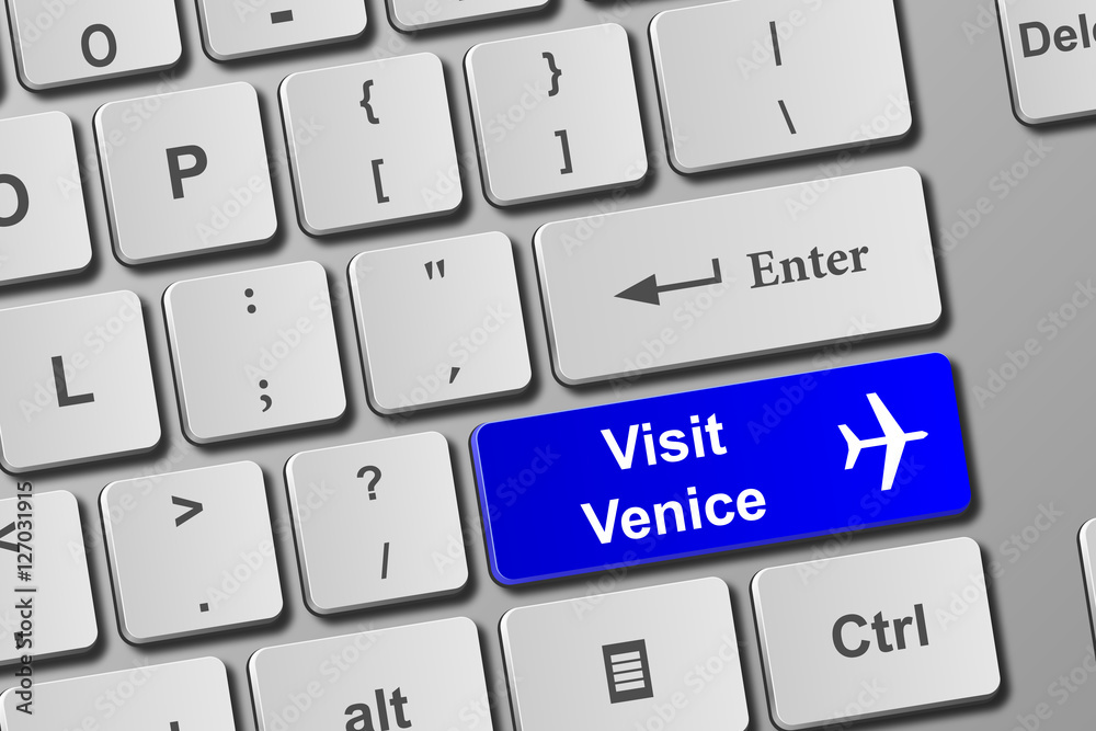 Visit Venice blue keyboard button Visit Venice blue keyboard button