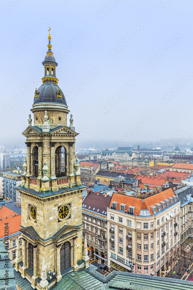 Budapest At Winter, View From St. Stephen's Basilica Roof