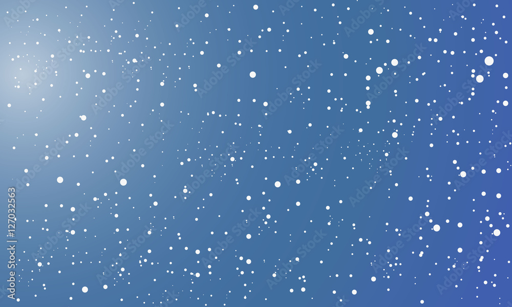 
vector background with flying snowflakes