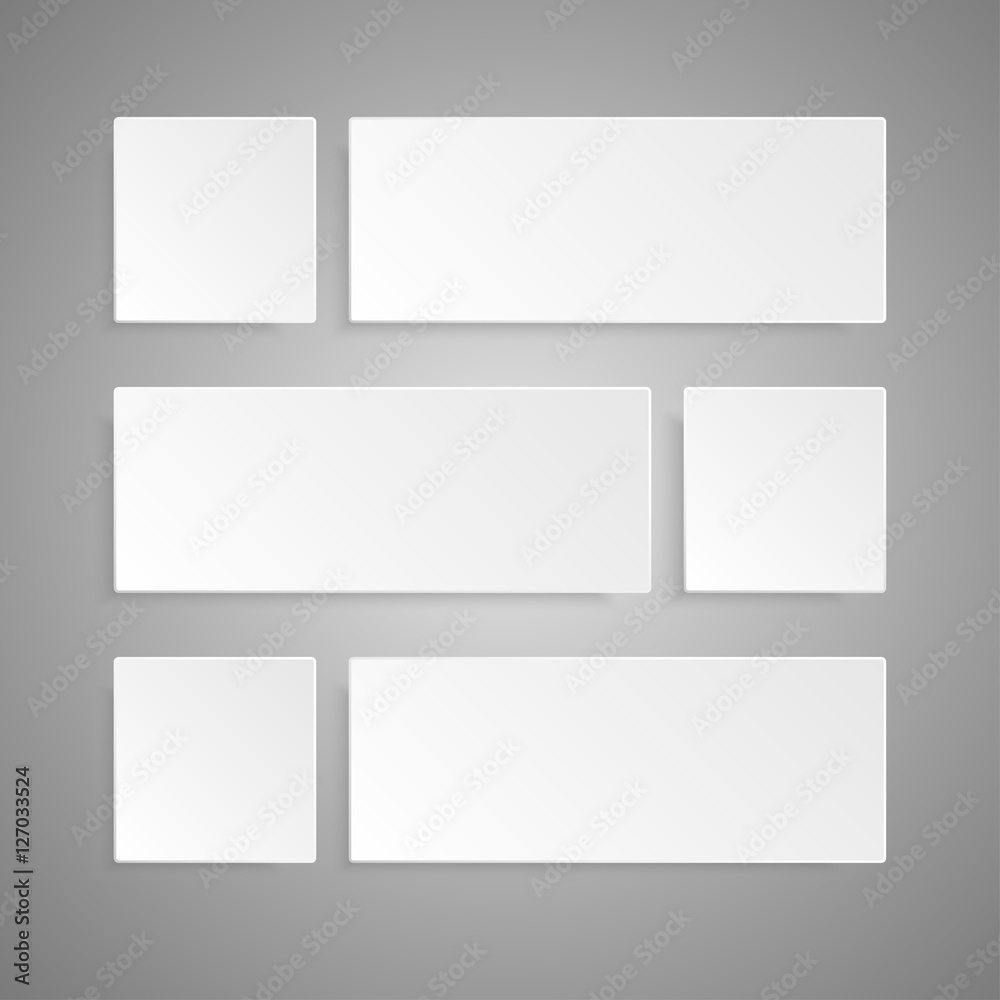 Paper Banner. Design Vector. Mockup. Rectangle.