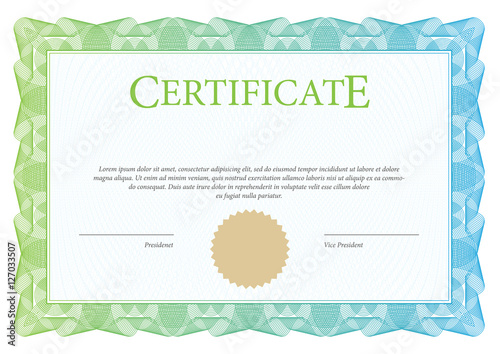 Certificate and diploma template.