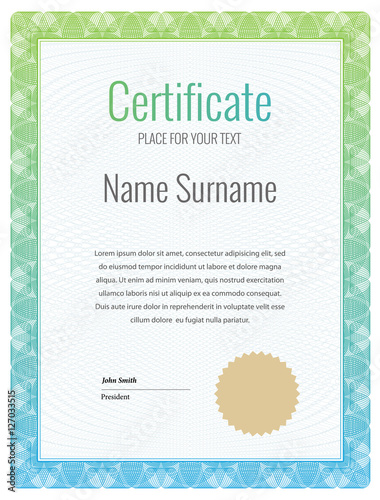 Certificate and diploma template.