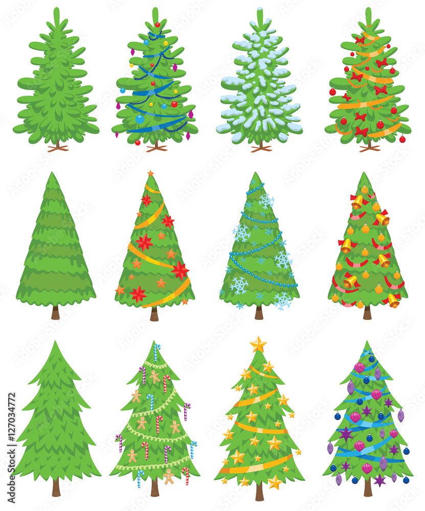 Christmas tree vector ornament design