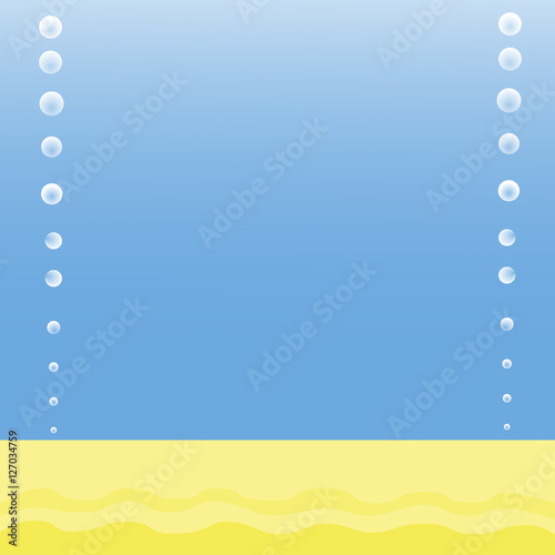 The seabed with air bubbles