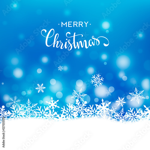 Christmas card with snowflakes