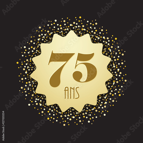 Carte JOYEUX ANNIVERSAIRE 75 ANS