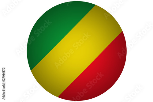 Free Download 3D Republic of the congo flag ,Congo national flag illustration symbol. - GFXLoad