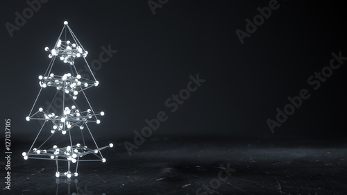 Glowing wireframe christmas...