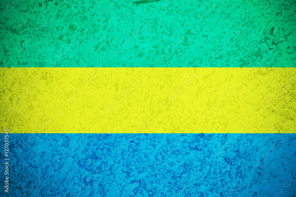 Gabon flag ,Gabon national flag illustration symbol.