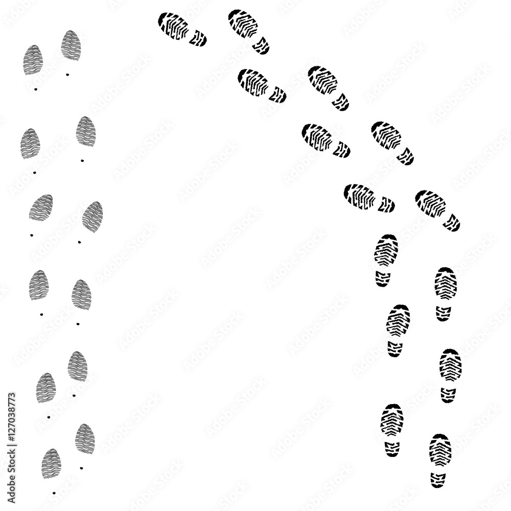 woman-and-running-shoe-print-vector-de-stock-adobe-stock