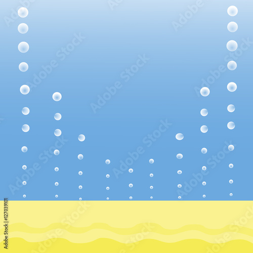 The seabed with air bubbles