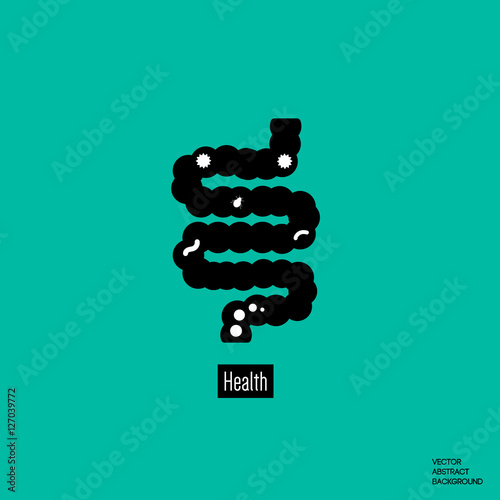 Intestine icon. Intestinal parasites. Human Intestines