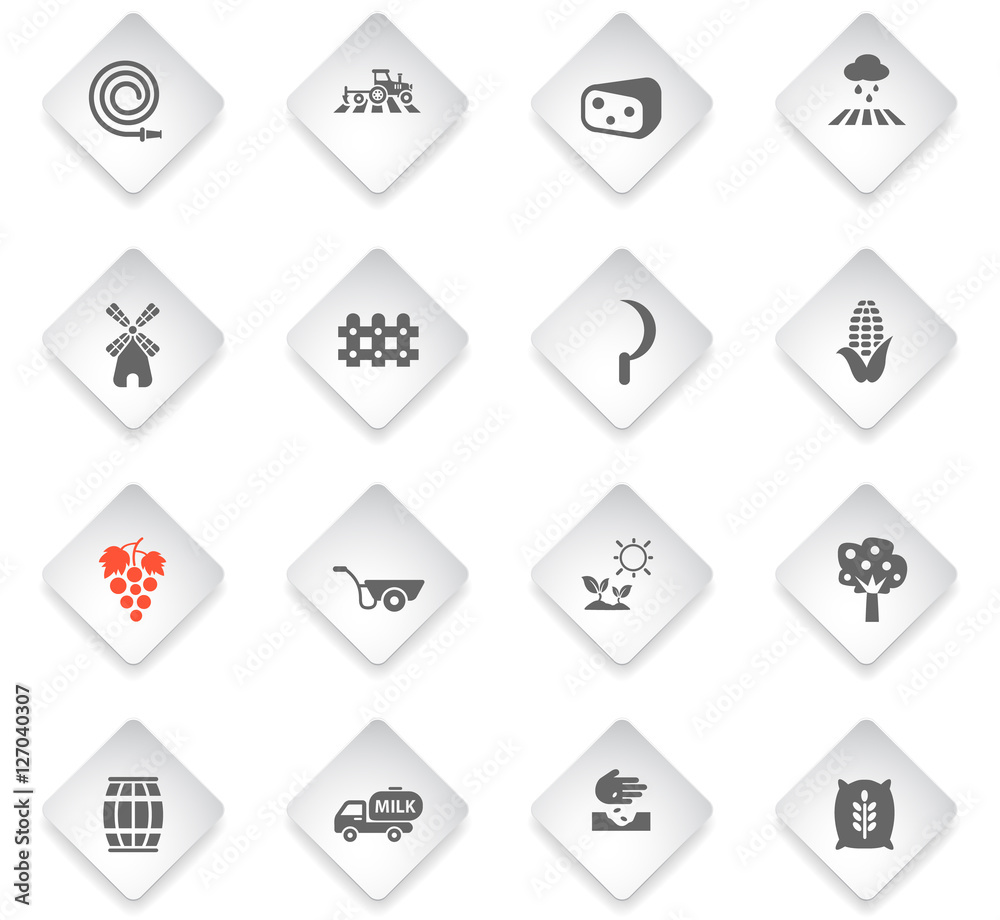 agricultural icon set