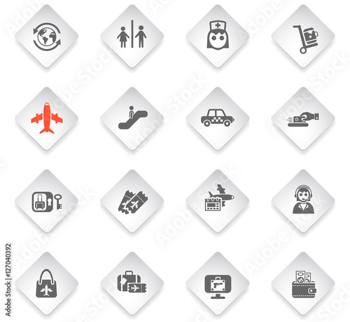 airport icon set photo
