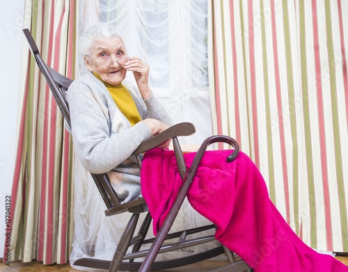 Grandmother in a chair photo