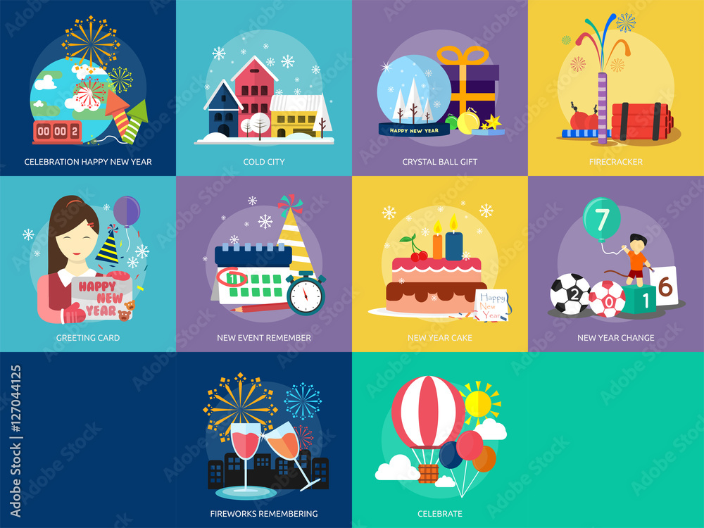 Fototapeta premium Celebration Happy New Year