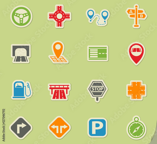 road icon set