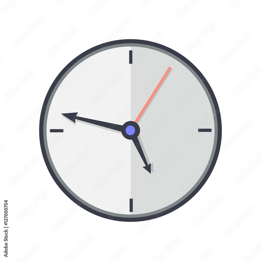 Time and Clock Icon. Office Interior Design Time and Clock Icon. Office Interior Design