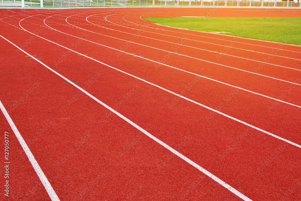 Running track on stadium