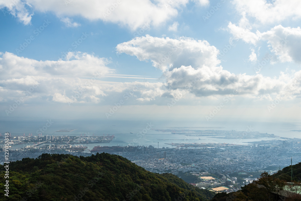 六甲山天覧台からの眺め