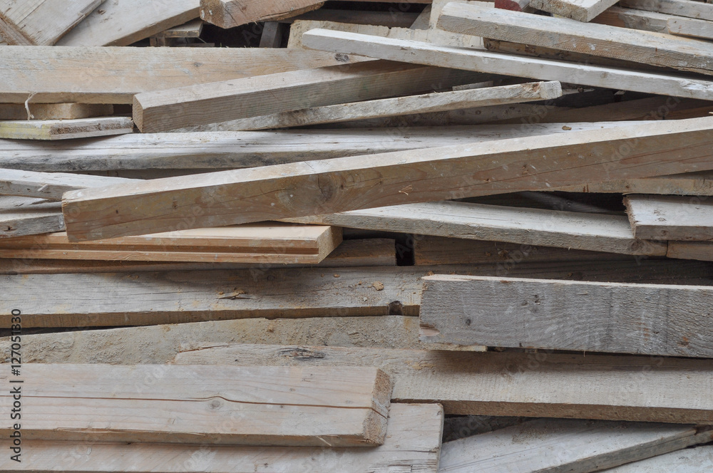 Many wood planks