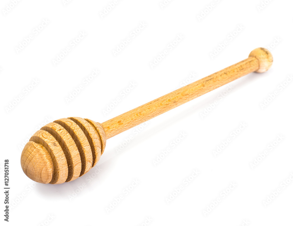 Honey dipper on White Background