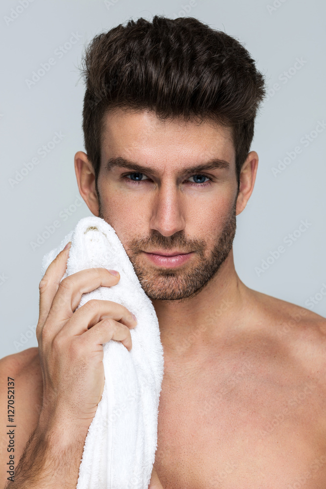 Handsome man with towel
Handsome man with towel