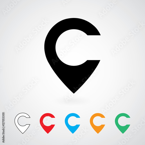 c logo konum ikonu