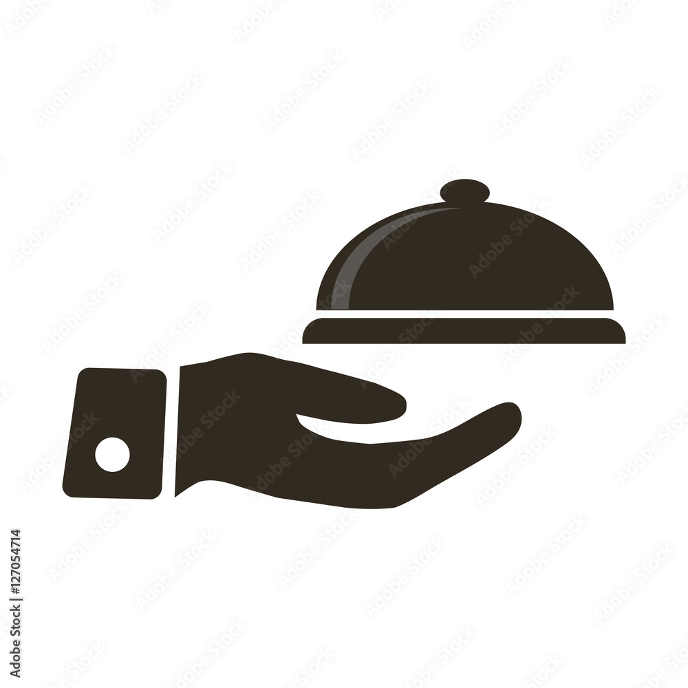 Meal in hand icon vector